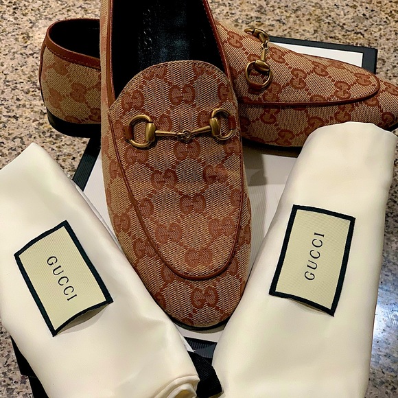Gucci Shoes - Gucci Jordaan GG canvas loafer Woman Size 38